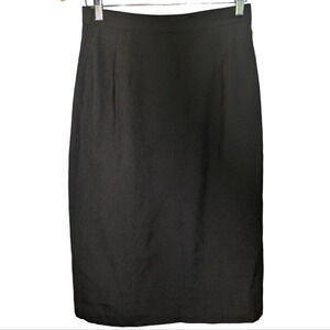 Vintage Radcliffe Black Retro Office Lined  Straight Pencil Skirt Size 12